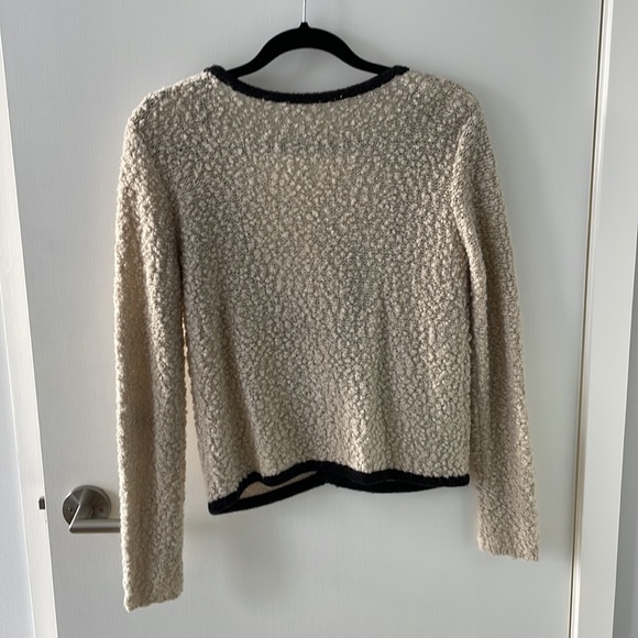 Cardigan contrast black and cream size 6 - Picture 4 of 6